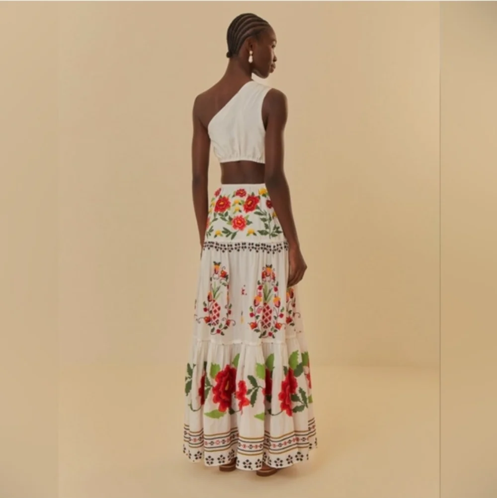 Farm Rio Embroidered Carmina Floral Maxi Dress - Picture 2 of 16